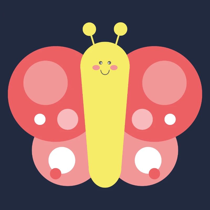 Tender and stylized butterfly