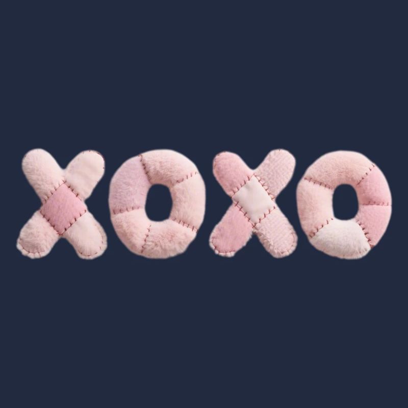 Plush Patchwork XOXO Design Pink