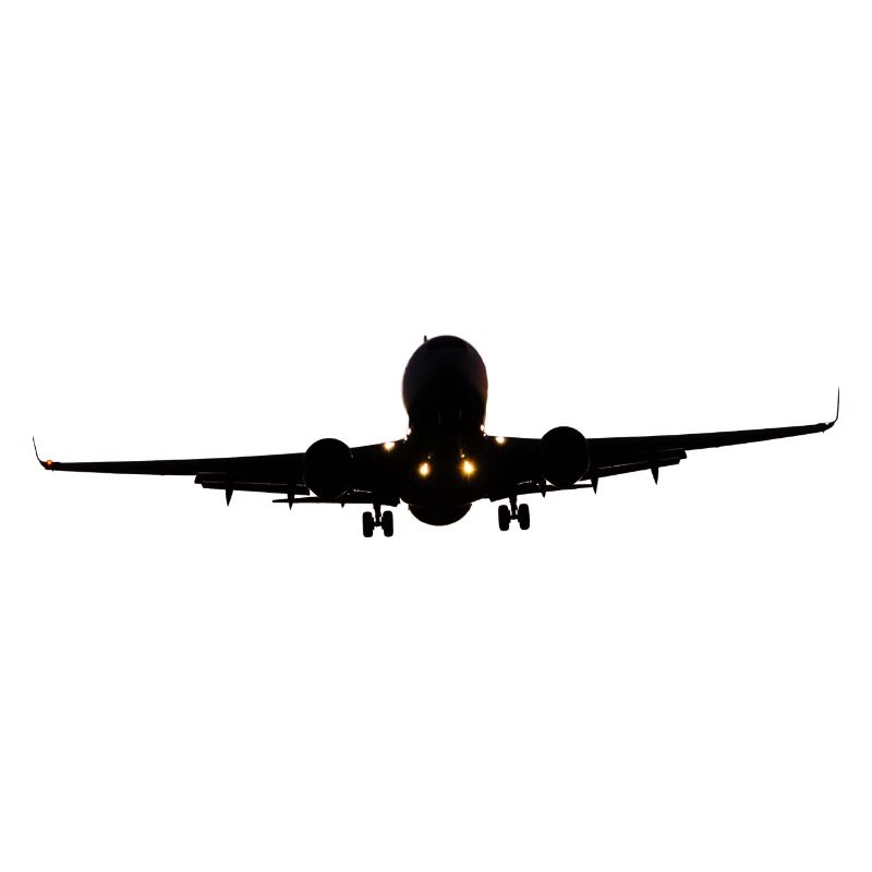 Flugzeug wird landen