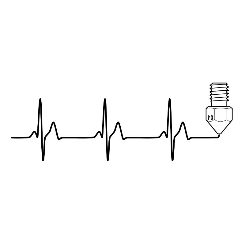 Impression 3d heartbeat rythme cardiaque ECG