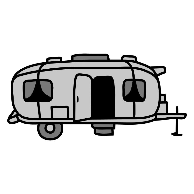 Camping Wagen Comic Design