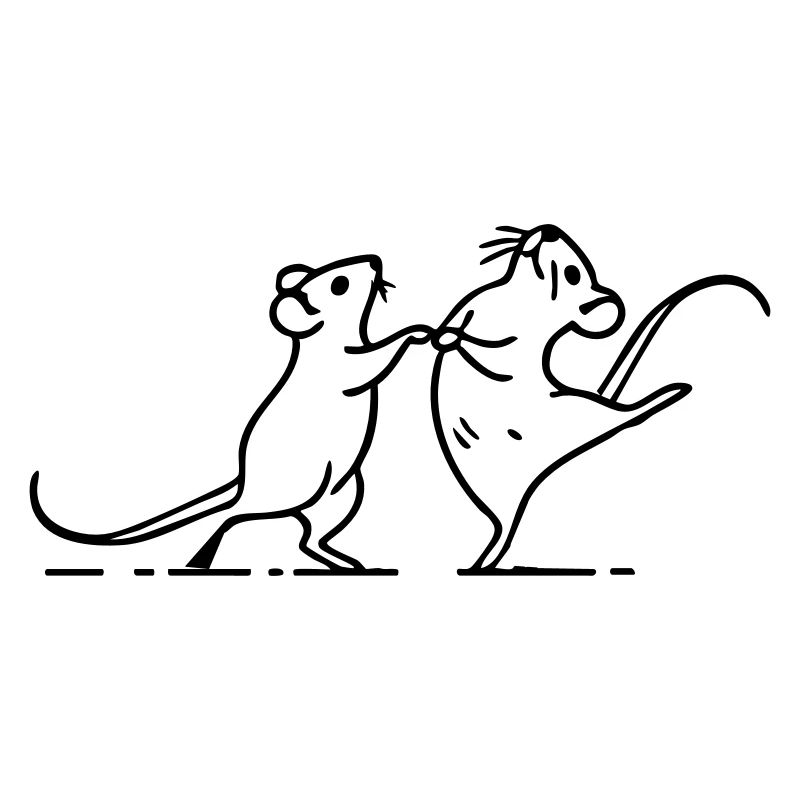 dancing white mice