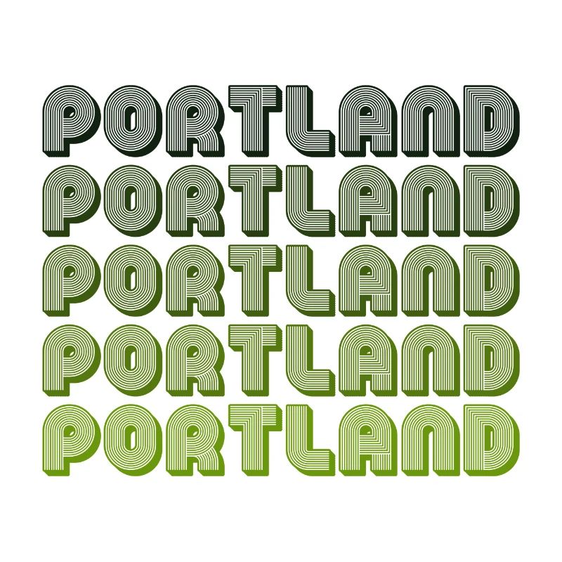 Portland Retro Gradient Muster