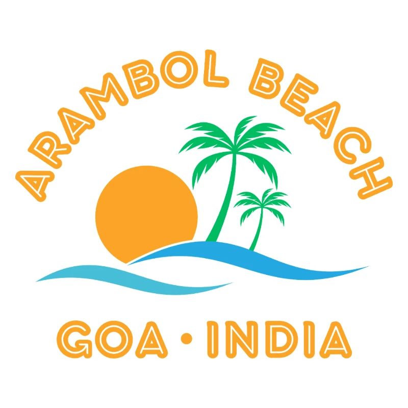 Plage d’Arambol Goa, Inde Palmier Couchant