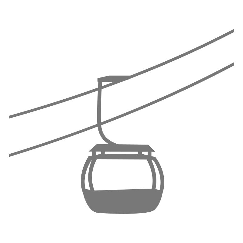 schwebebahn eine einzelne gondelbahn seilbahn gond