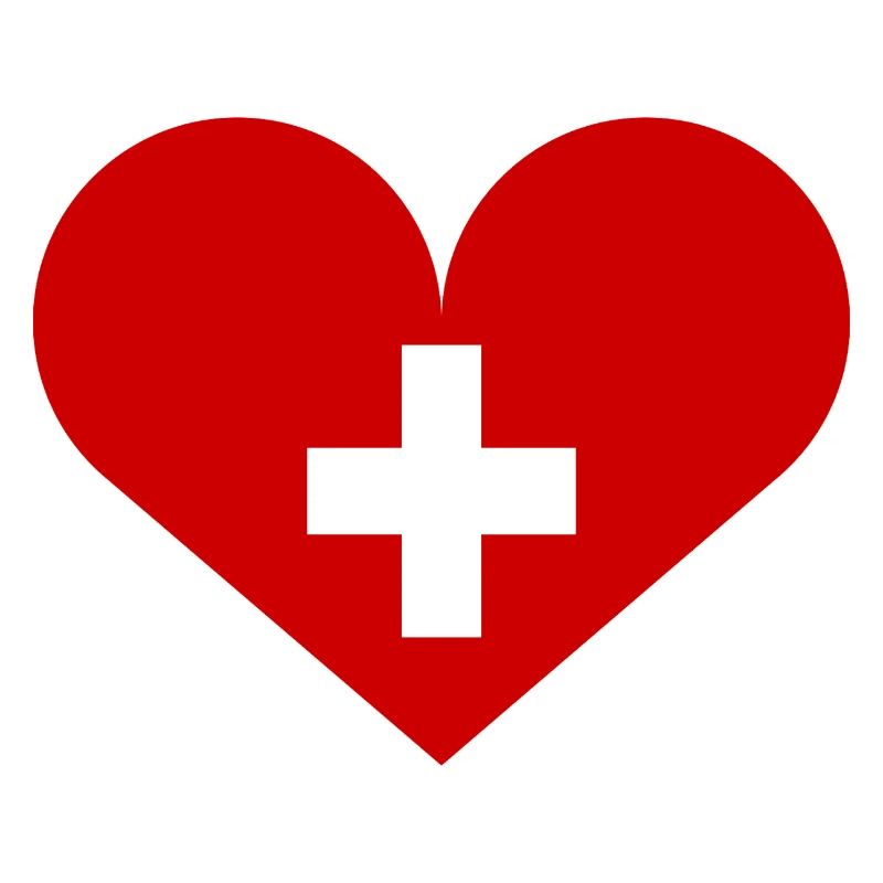 Schweizer Flagge mit Herz