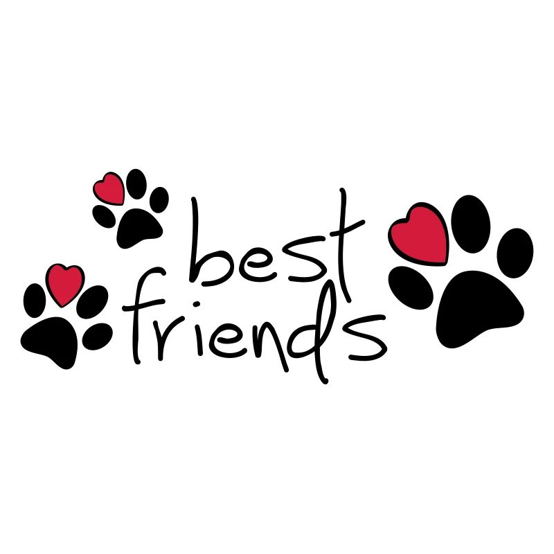 Slagon bester Freund, ich liebe meinen Hund oder meine Katze.