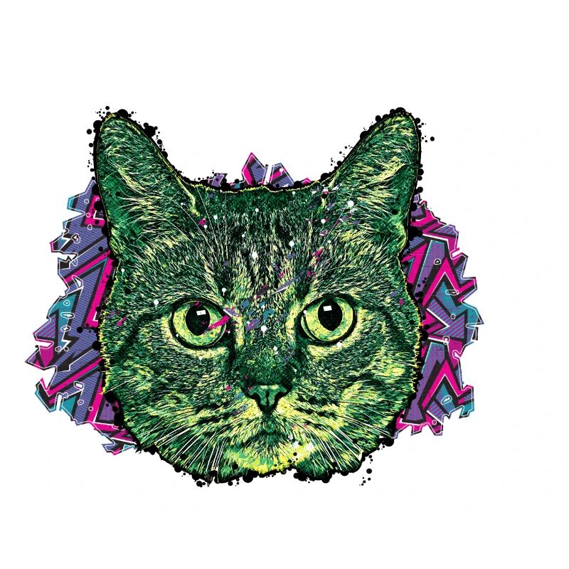 Tête de chat - En graffiti #2