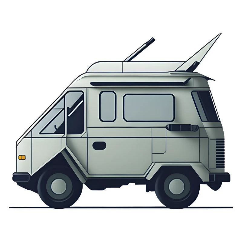 Simple Retro Camper Van