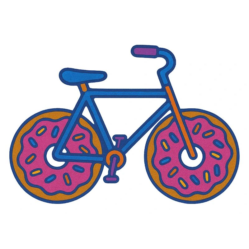 Donut Wheels Bicycle Pop Art