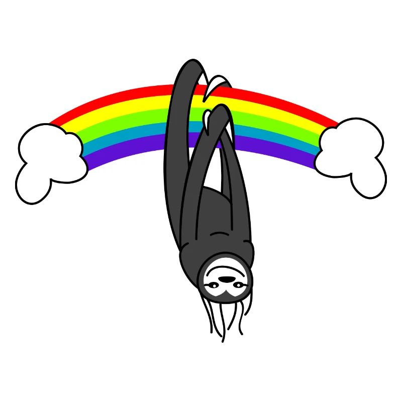 Faultier mit Regenbogen