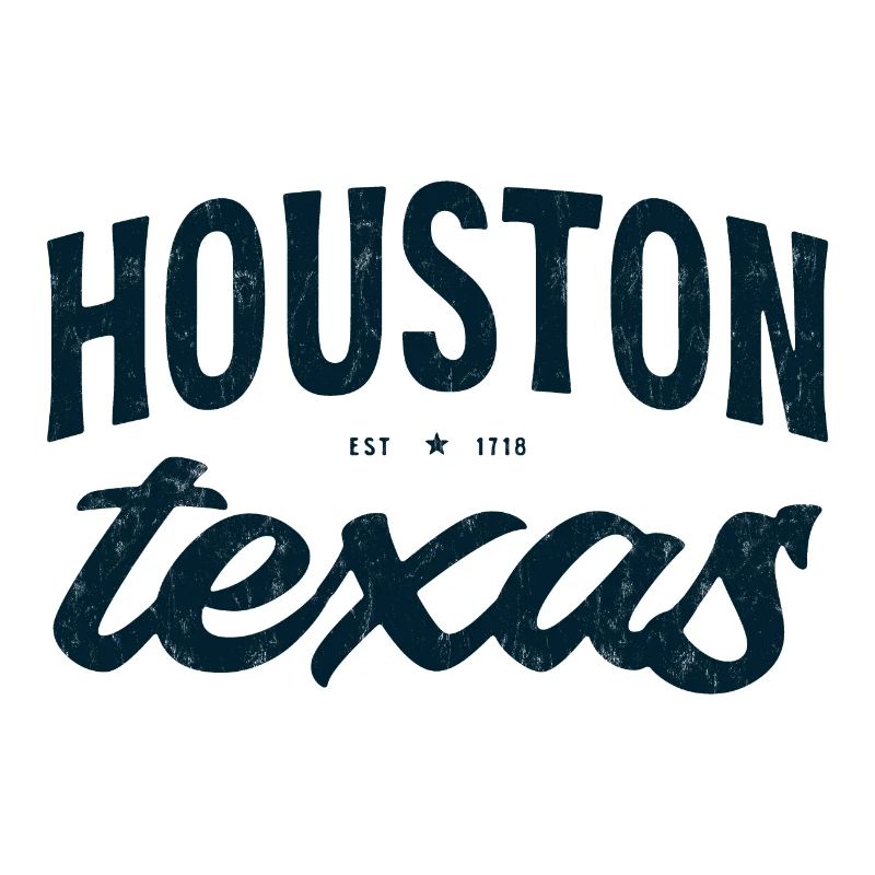 Houston Texas Script Emblem Tee