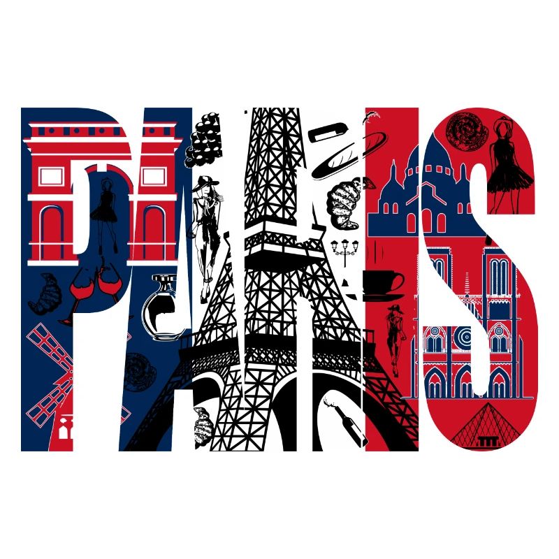Collage Paris Eiffeltour