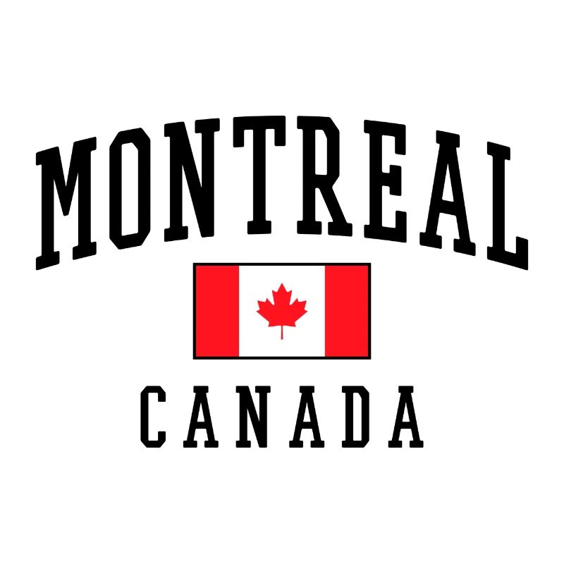Montreal Canada Design with Maple Leaf Motif