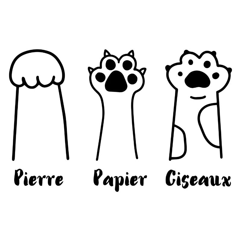 Jeu de Patte: Pierre, Papier, Ciseaux