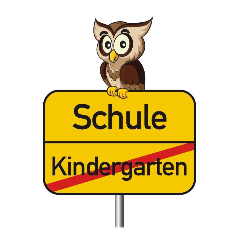 Schule Kindergarten Einschulung Eule Ortsschild