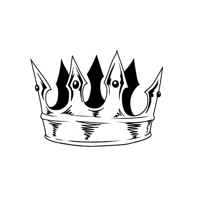 Crown Black White King Emperor Medieval