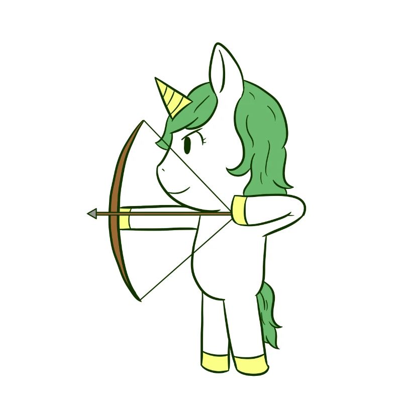 Bogenschießen Einhorn Pfeil Bogen