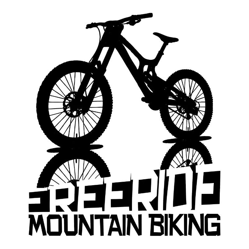 Silhouette de VTT freeride