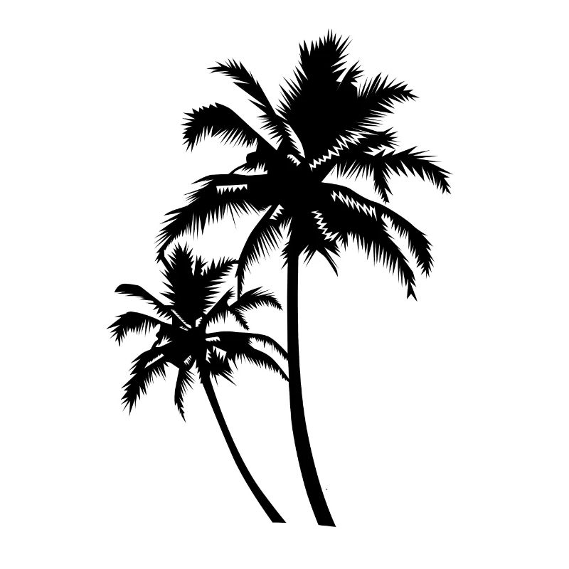 Palm trees silhouette