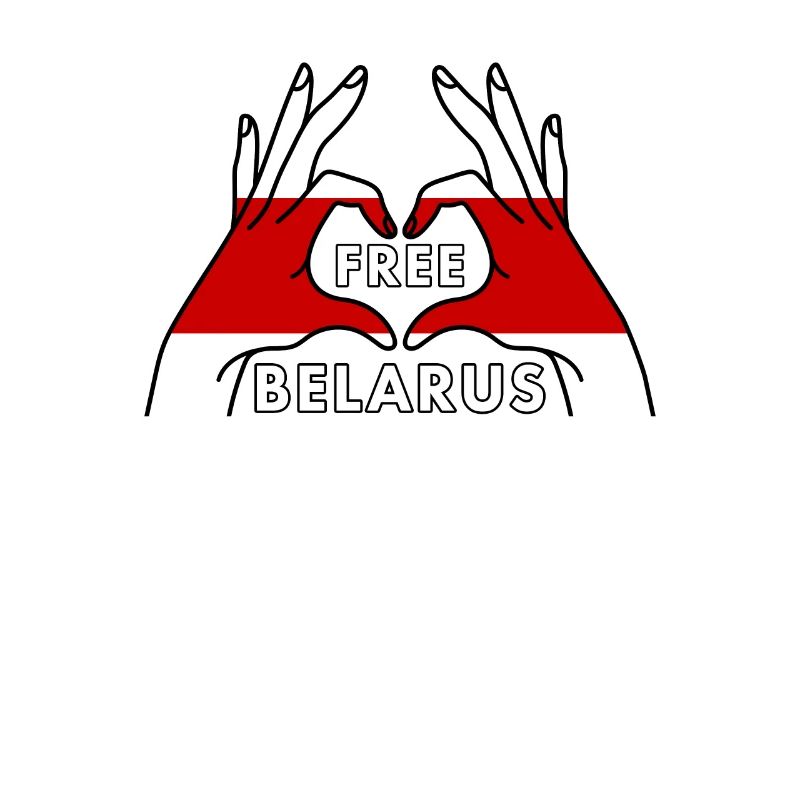 Symbole de la main du cœur de la Biélorussie libre Biélorussie protestation