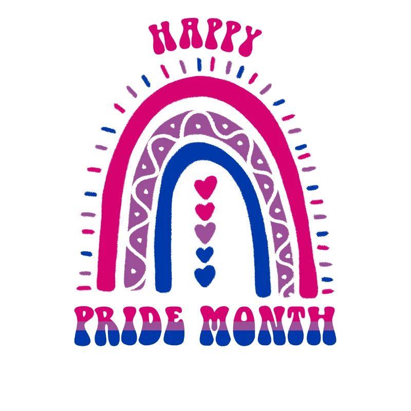 Happy Pride Month Bisexual Boho Rainbow