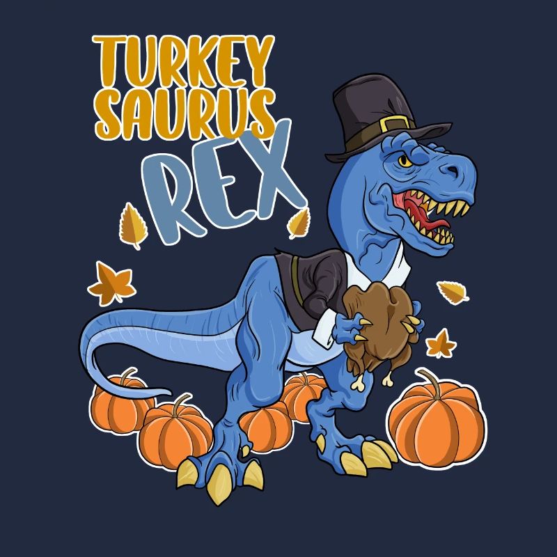 Turquie Saurus Rex I TRex Pilgrim Hat I Dinosaure