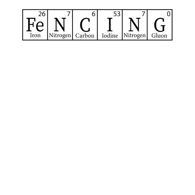 Fechten Periodische Elemente Nerd Lustig Chemisch