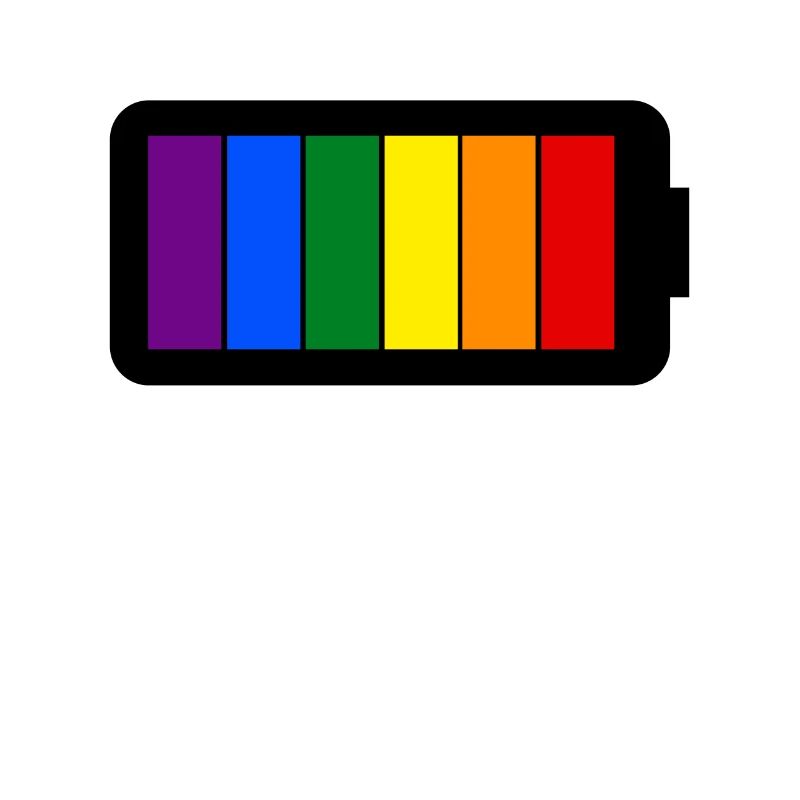 Regenbogenfarben Batterie Loading - Gay Pride
