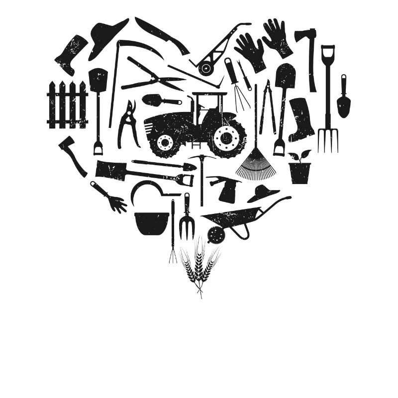 Farming Farmer Heart Tractor