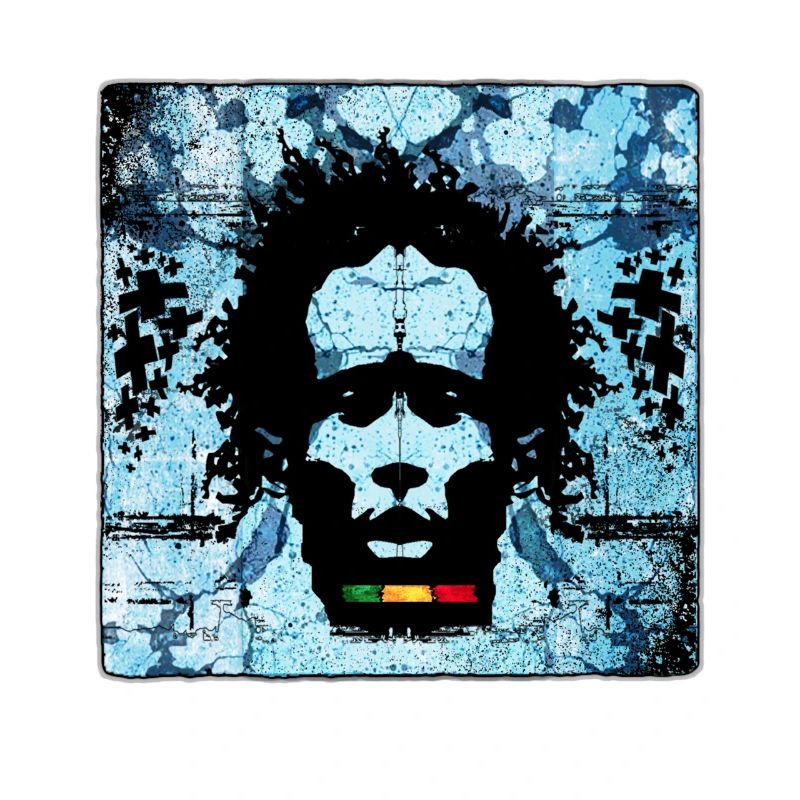 Reggae Mann Portrait mit Graffiti Stil