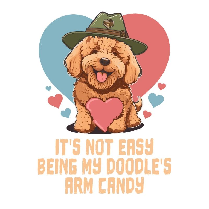 Pas facile d’être mon bras de griffonnage Candy Goldendoodle