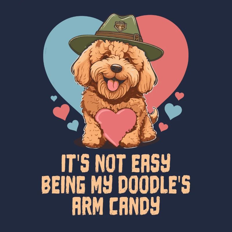 Pas facile d’être mon bras de griffonnage Candy Goldendoodle