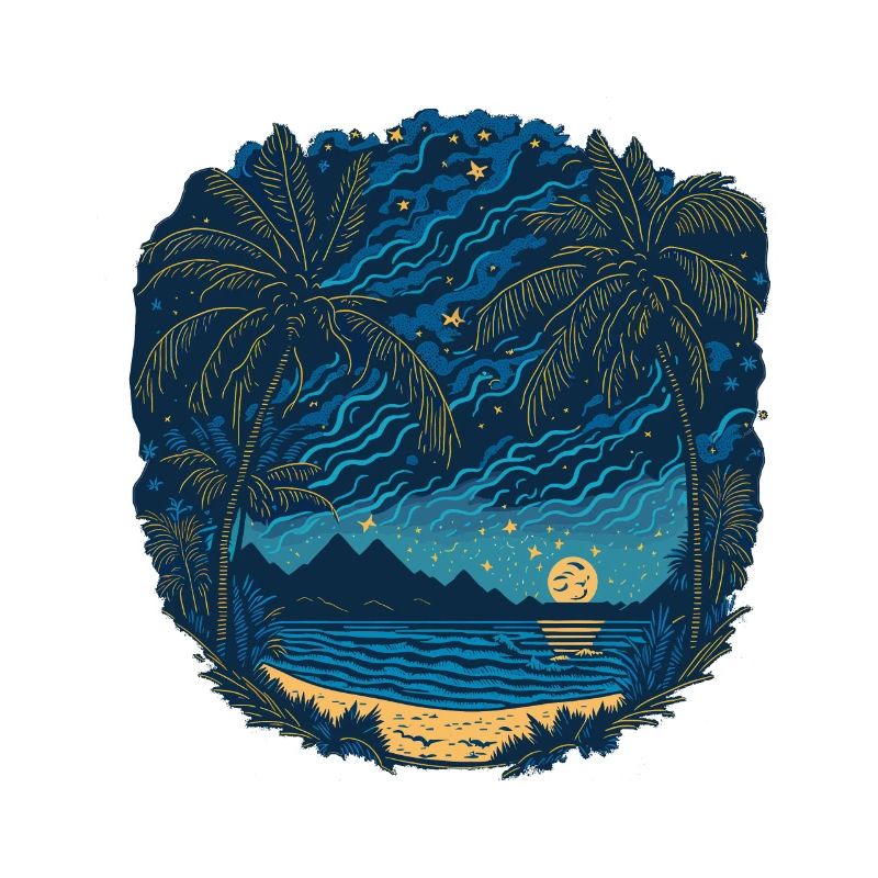 Tropical Beatch Starry Night