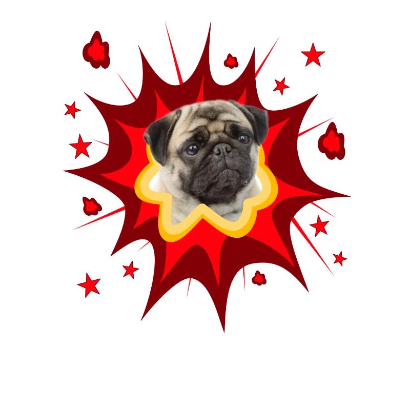 Conception de chien comique - Pow - Carlin
