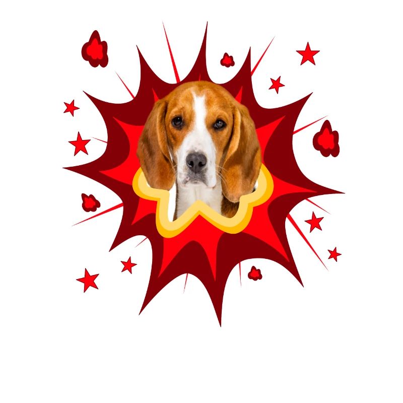 Conception de chien comique - Pow - Beagle