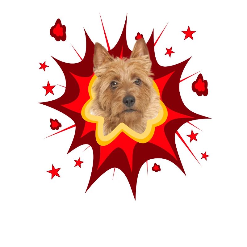 Conception de chien de bande dessinée - Pow - Terrier australien