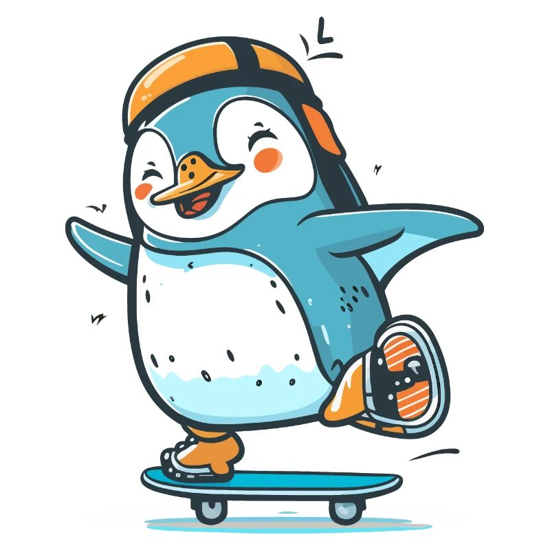 Glide with this penguin