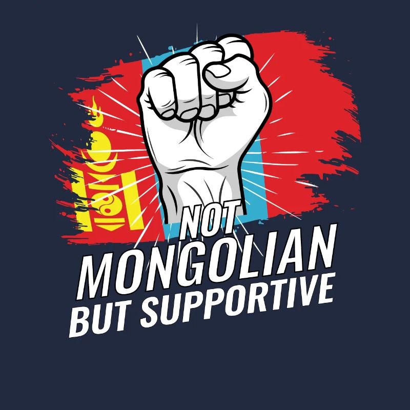 Pas mongol mais soutien au drapeau mongol