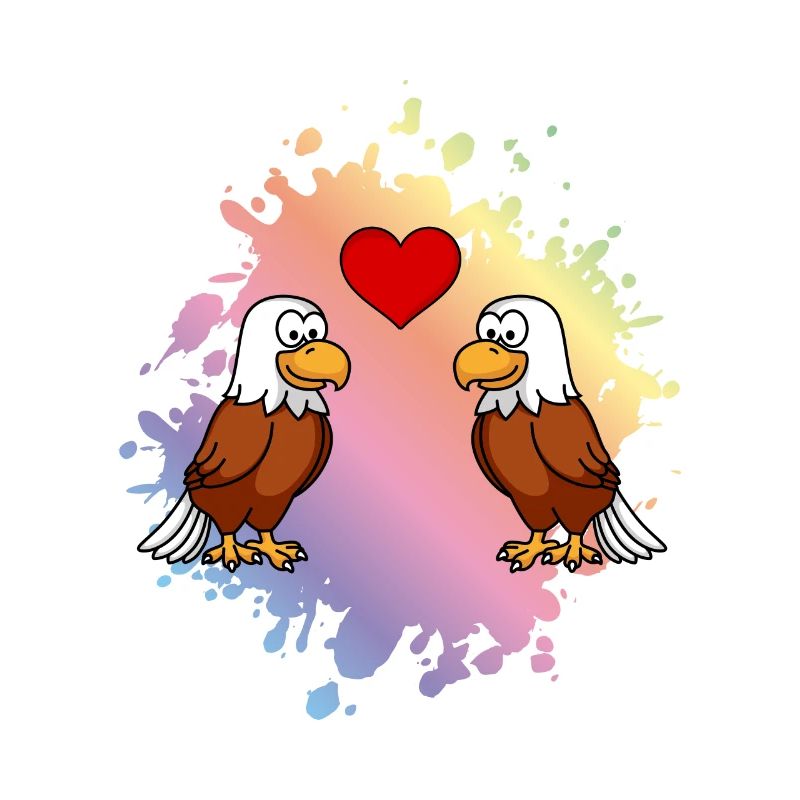 Adler Comic Paar Liebe