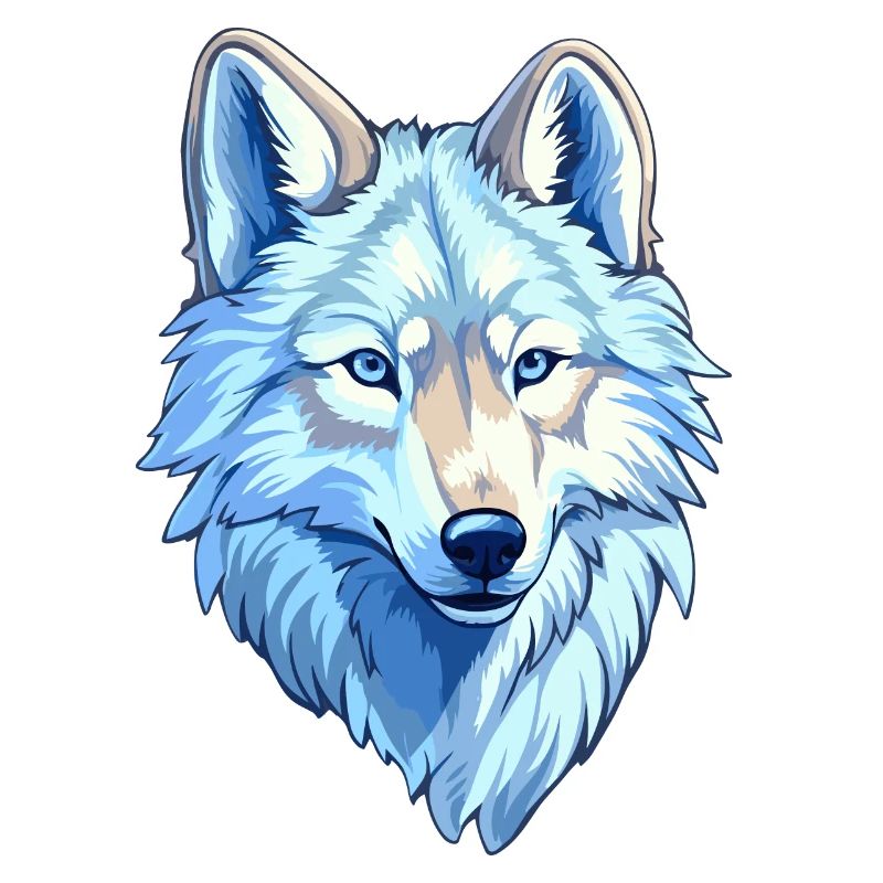 Wolf costume blue wolf head werewolf and