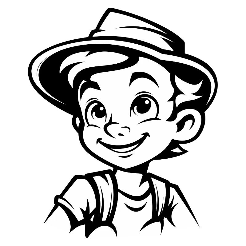 der Cartoon Junge