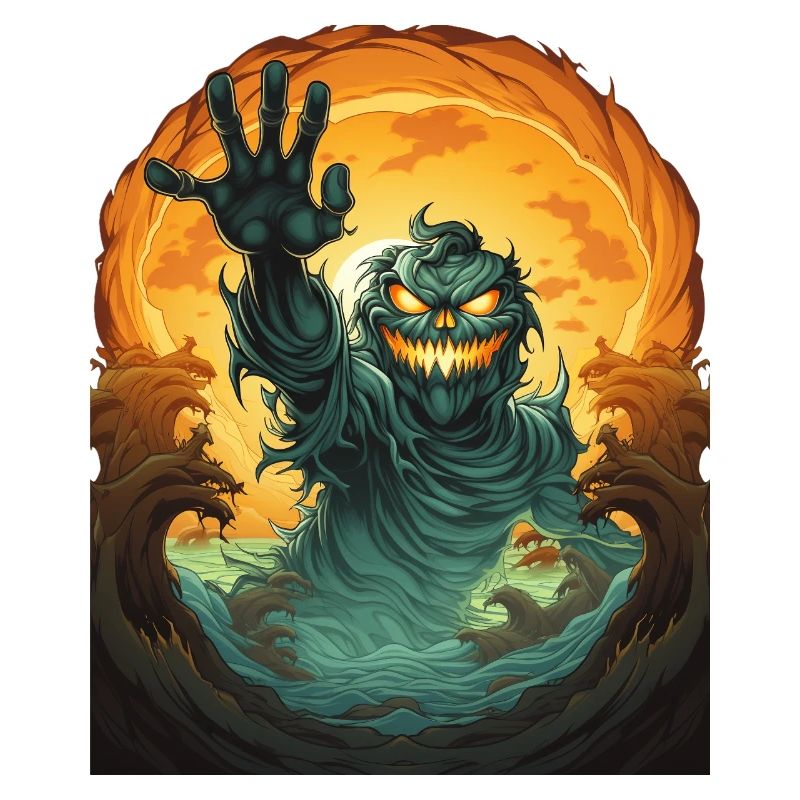 Halloween Emerging Hands Spooky Pumpkin