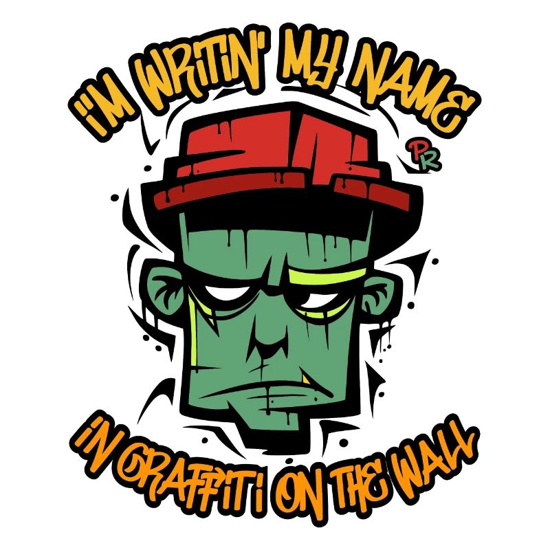 mon nom, tag graffiti sur le mur