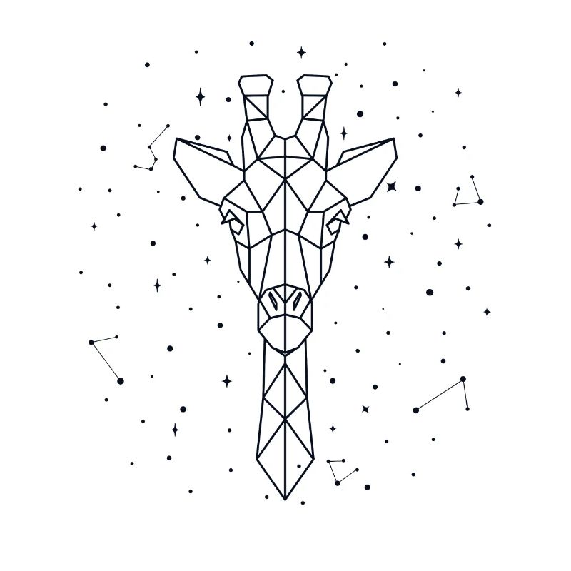 Sternbild Giraffe Constellation Nubian African