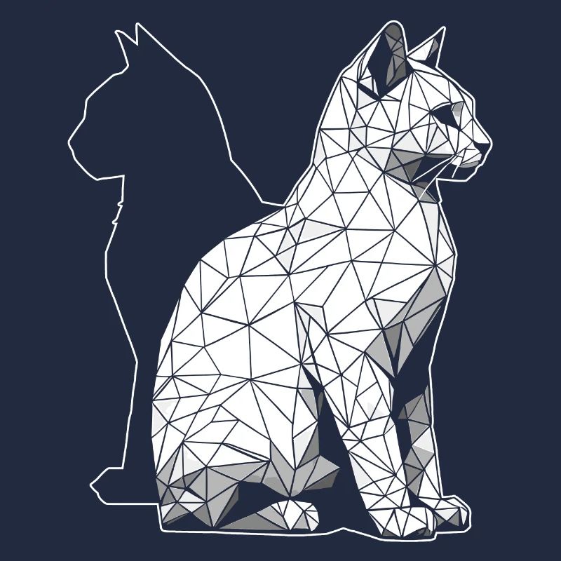 Chat polygonal géométrique abstrait