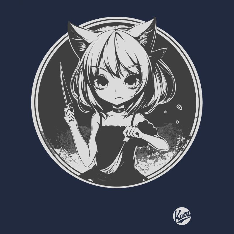 Fille chat si sérieuse