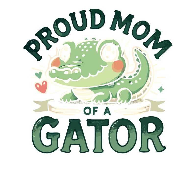 Stolze Mutter eines Alligators