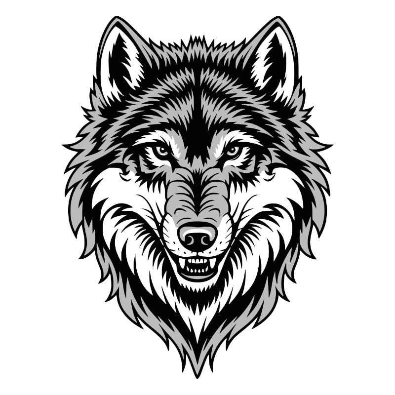 Wolf costume blue wolf head werewolf and