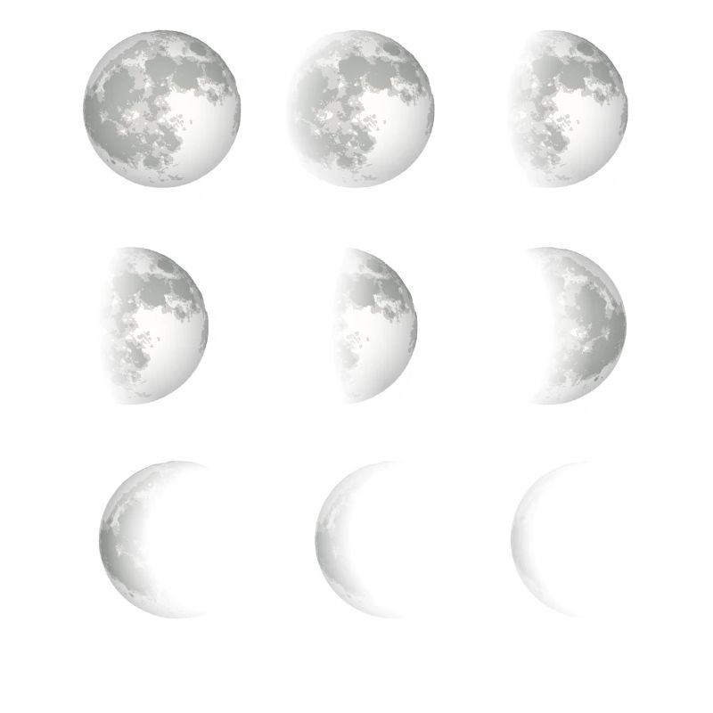 Phases de lune espace
